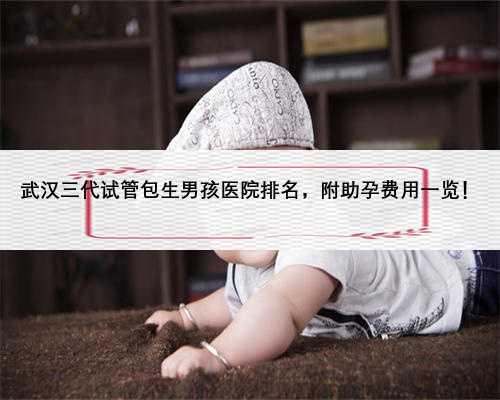 武汉三代试管包生男孩医院排名，附助孕费用一览！